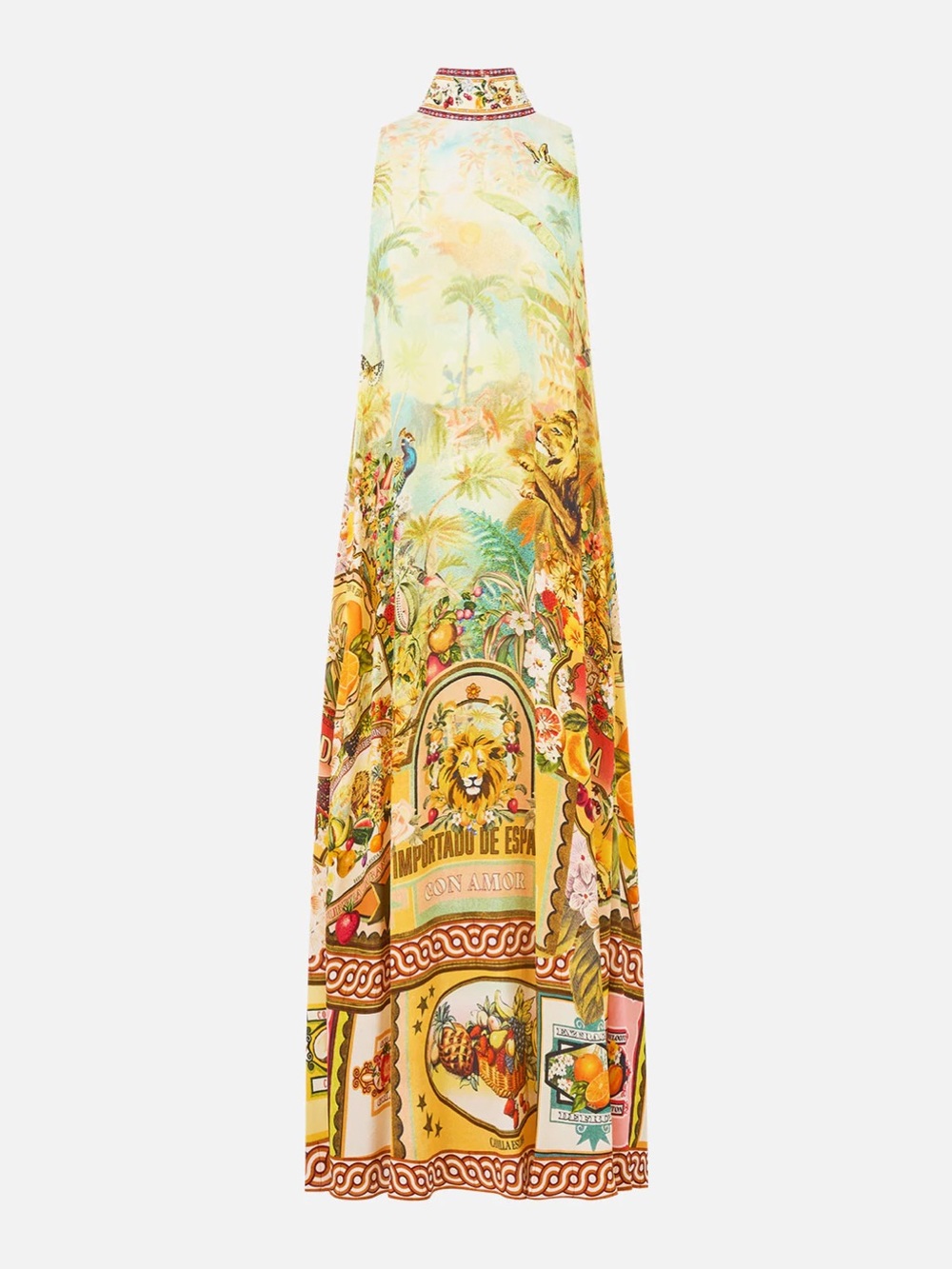 Camilla high neck dress with back neck tie size XS
